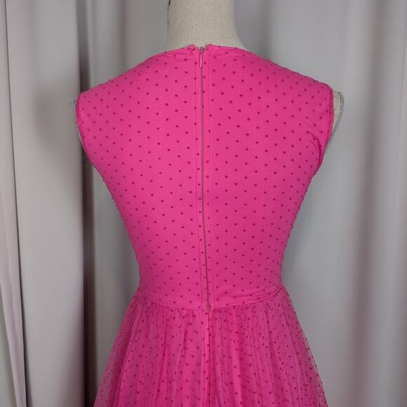 Faeriesty French Dot Formal Gown Pink Small - Picture 8 of 16